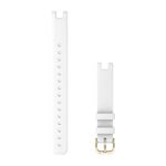 Lily™ Bands (14 mm), White Italian Leather with Cream Gold Hardware (Large)