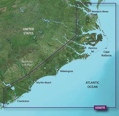 Garmin Bluechart G2 Vision VUS007R Norfolk Charleston