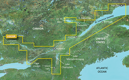 Garmin Bluechart G2 Vision VUS020R St Lawrence Seaway