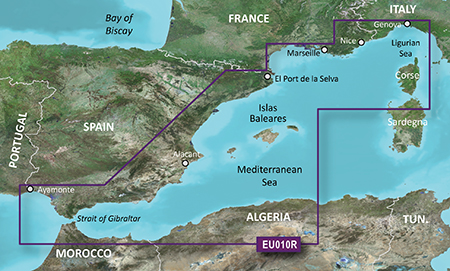 Bluechart G3 HXEU010R - Spain og Middelhavskysten