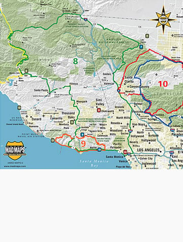 map of malibu california. legendary Malibu and its