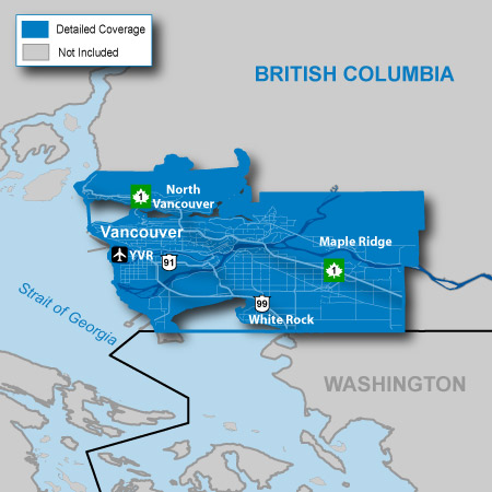 Detailed Map Of British Columbia. Includes detailed road maps