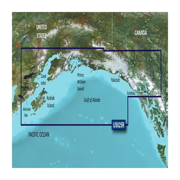 U.S., Alaska, Anchorage to Juneau Coastal Charts Garmin