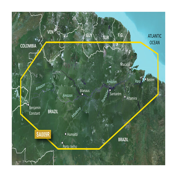 South America Amazon River Inland Maps Garmin