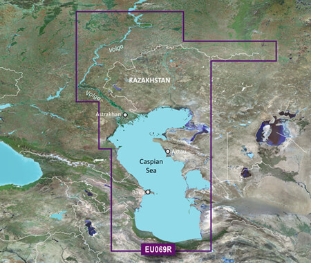 caspian sea volga river to ulyanovsk and orsk charts garmin