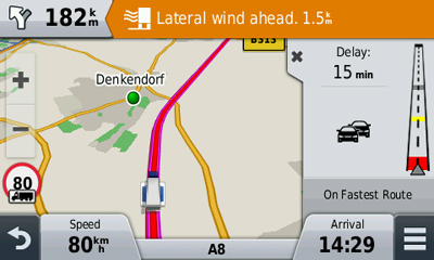 garmin dezlcam truck sat nav with built-in dash cam warnings