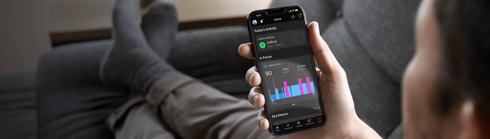 See your stats, and track your goals in the Garmin Connect™ app